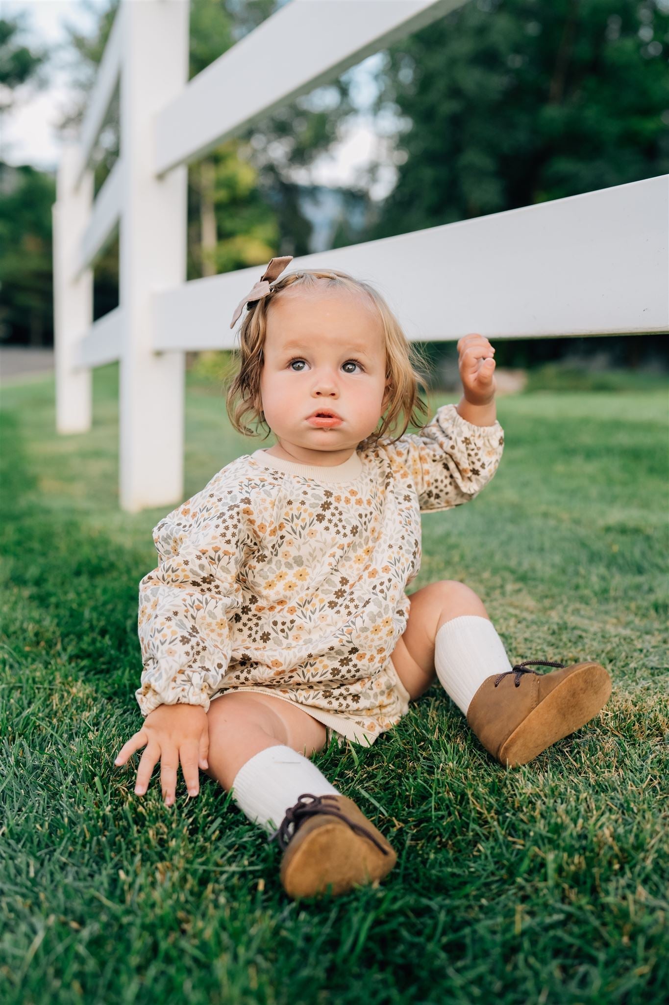 french terry bodysuit // bloom floral