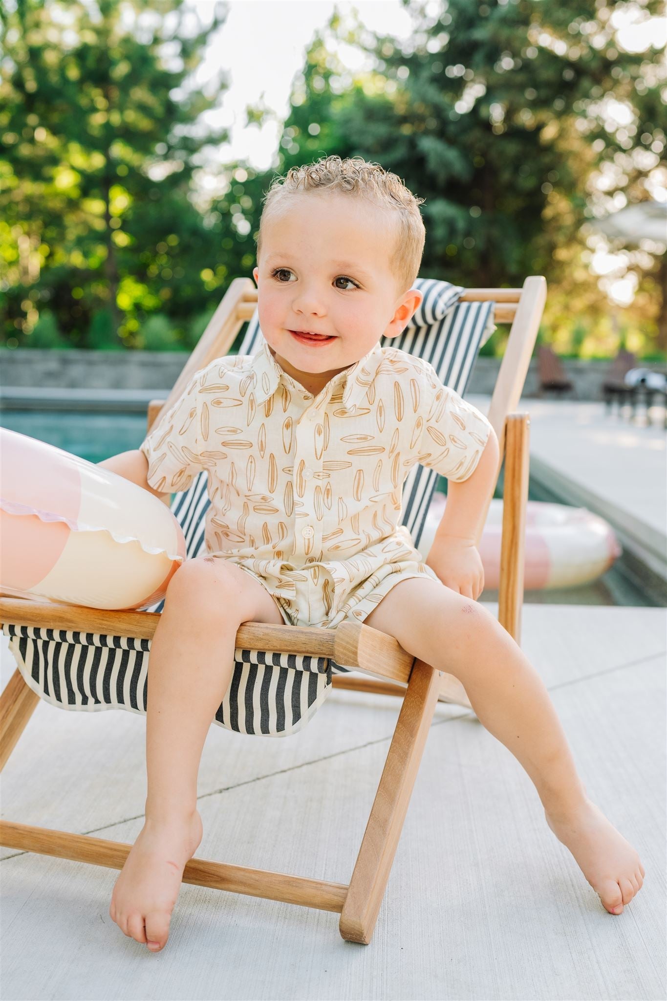surfboard linen cotton shorts