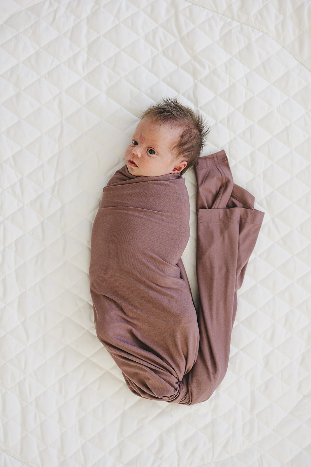 bamboo stretch swaddle // plum