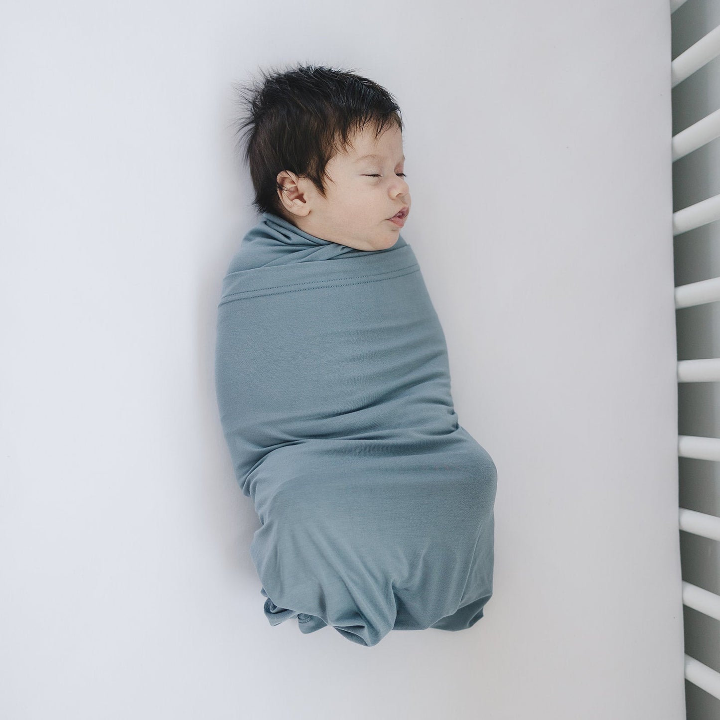 bamboo stretch swaddle // dusty blue