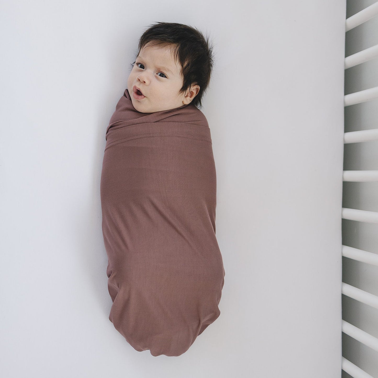 bamboo stretch swaddle // plum