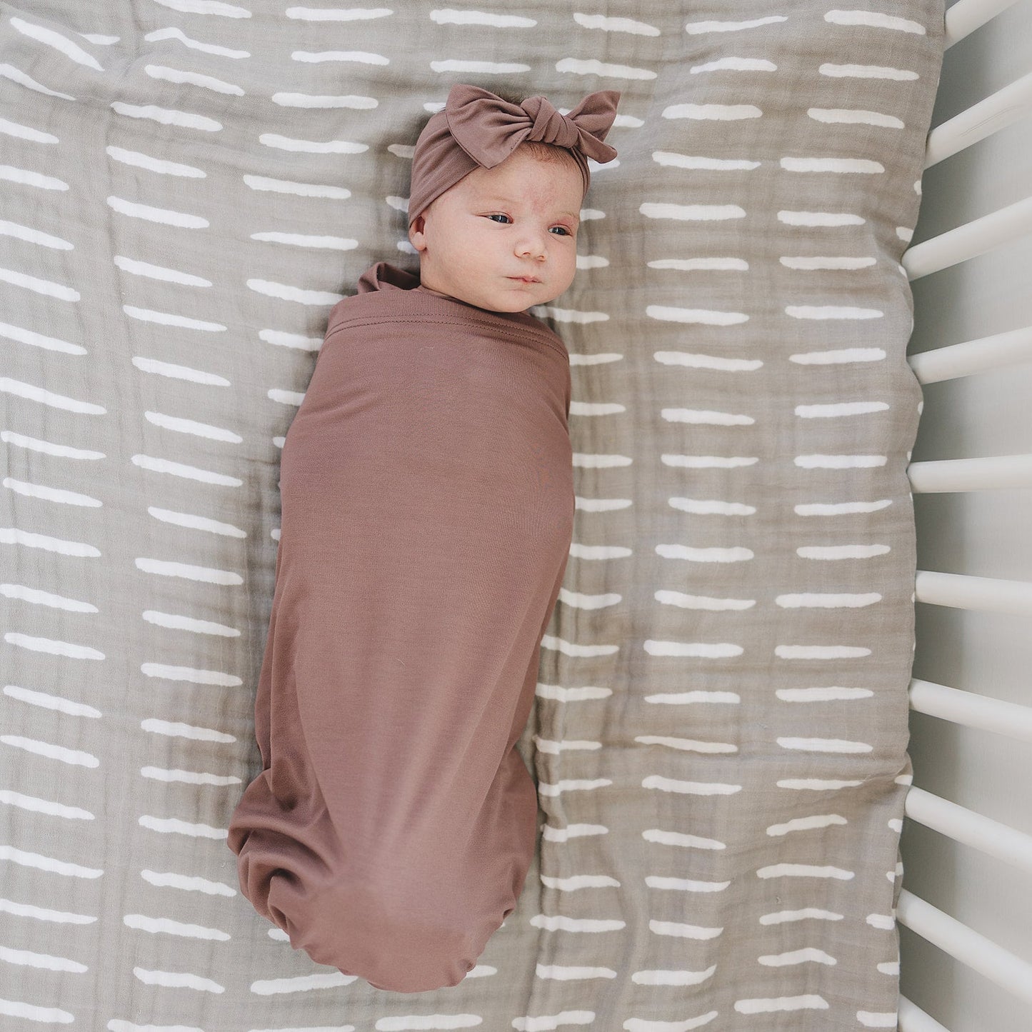 bamboo stretch swaddle // plum