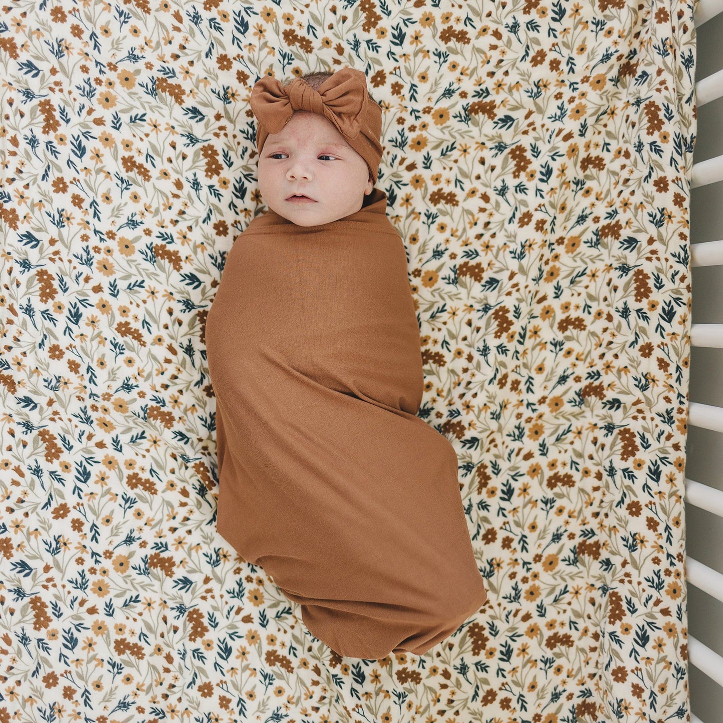 bamboo stretch swaddle // rust