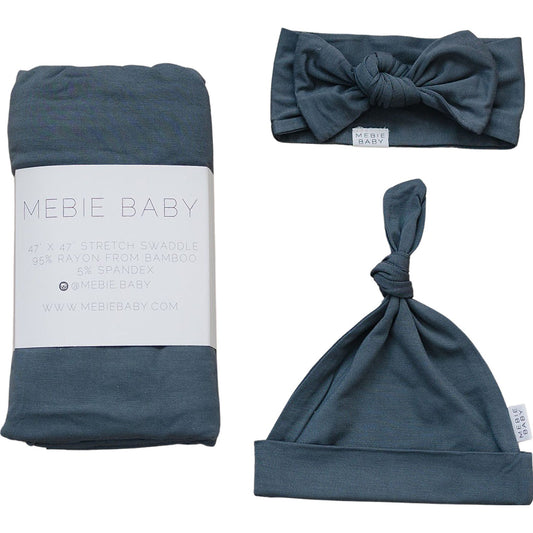 bamboo hat OR head wrap + swaddle set // charcoal