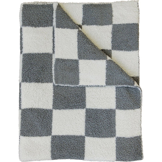 plush blanket // charcoal checkered