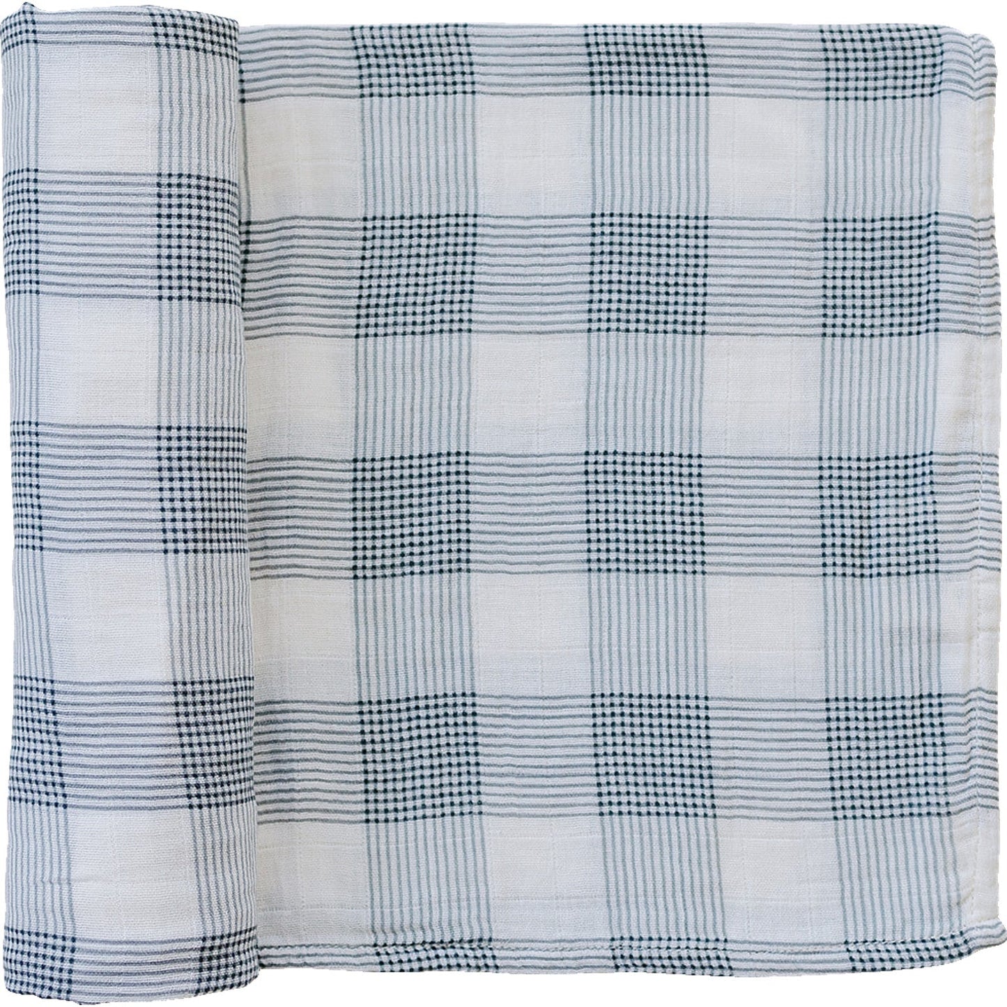 muslin swaddle blanket // coastal plaid