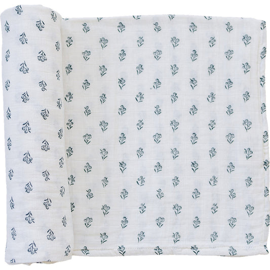 muslin swaddle blanket // cream berry