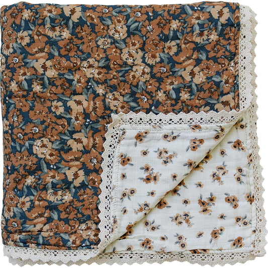 lace muslin quilt // venetian floral