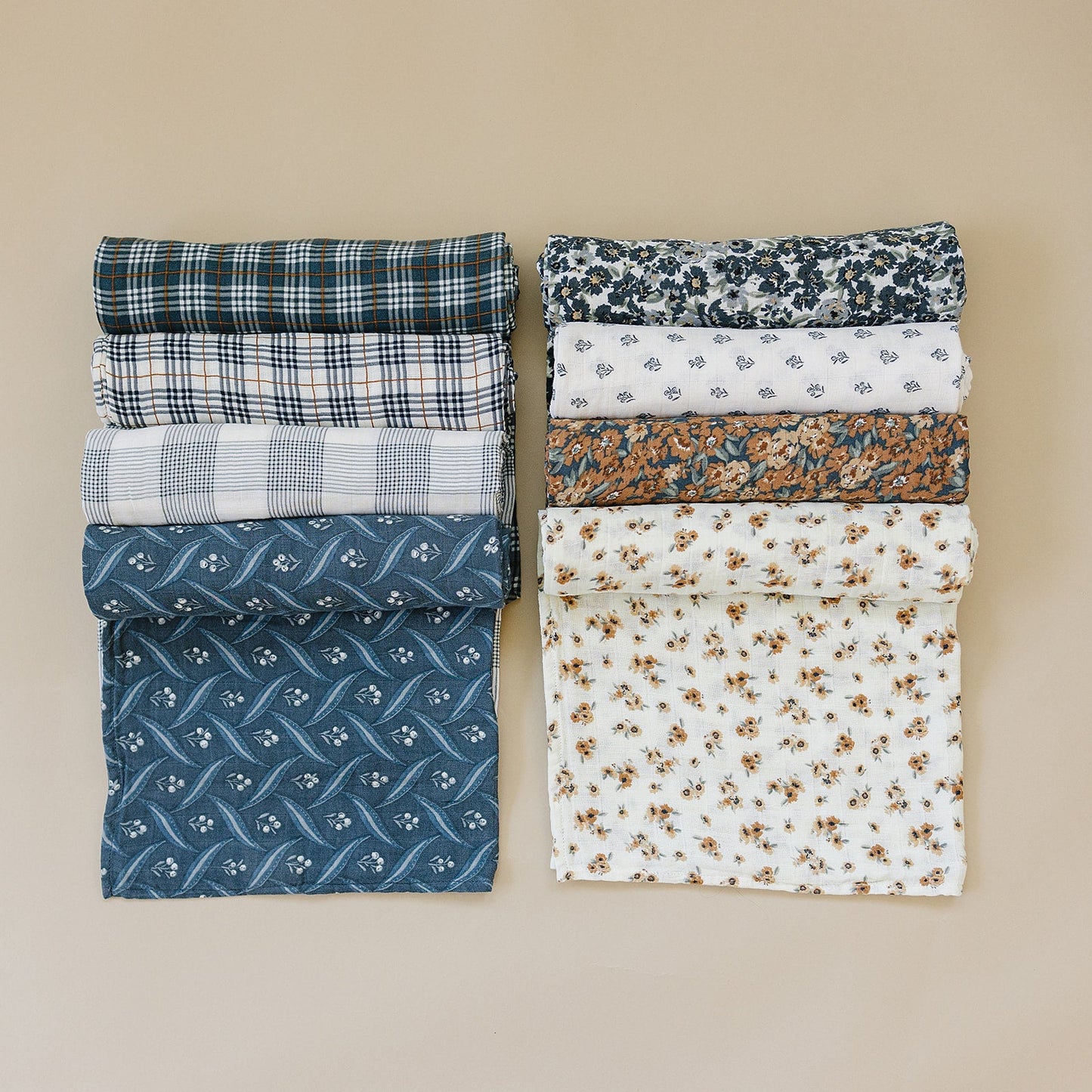 muslin swaddle blanket // navy berry