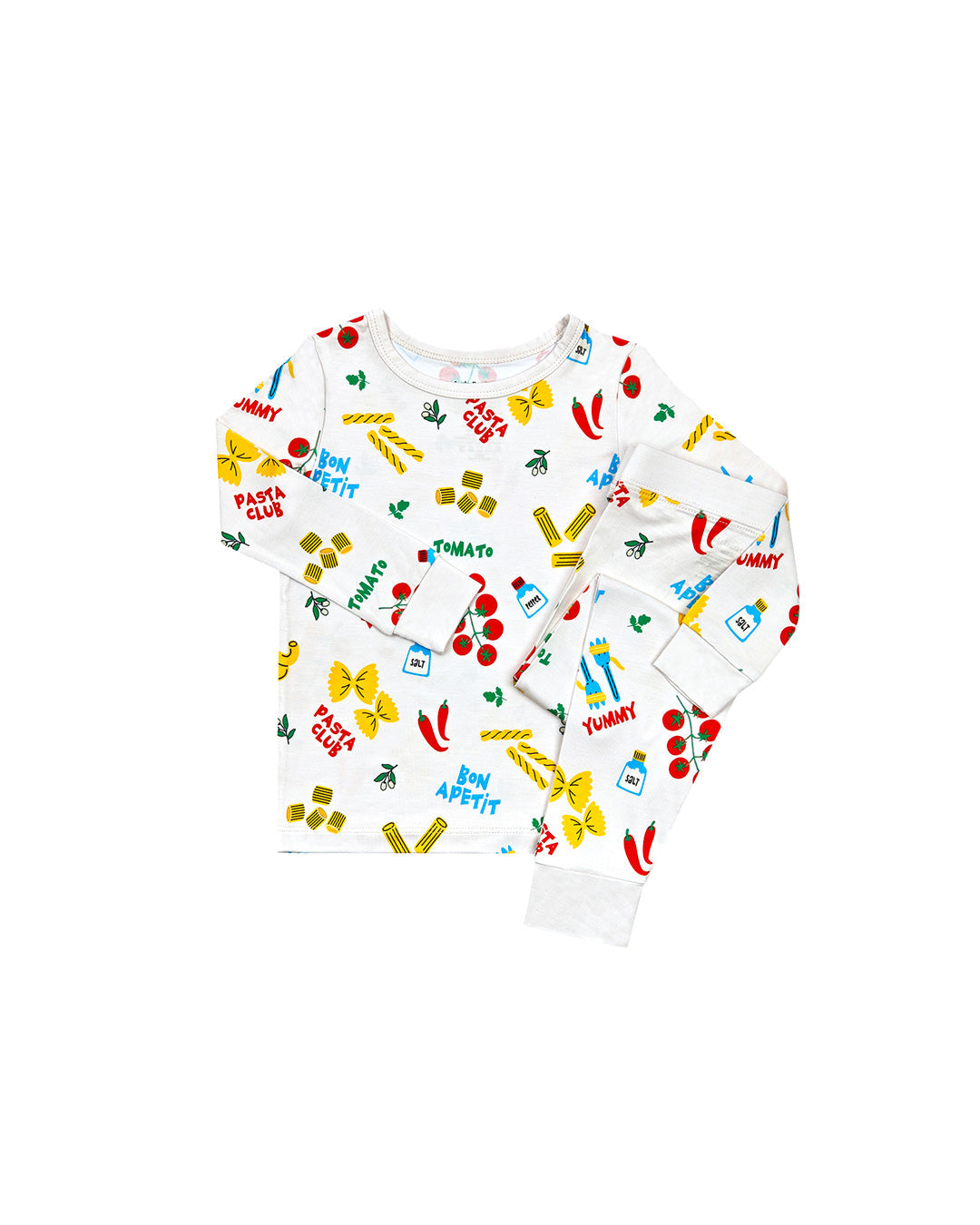 pasta club bamboo pajamas // LONG-SLEEVE TWO-PIECE SET