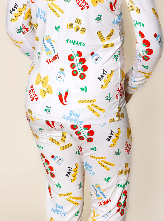 pasta club bamboo pajamas // LONG-SLEEVE TWO-PIECE SET