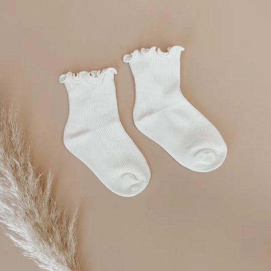 frill socks // milk