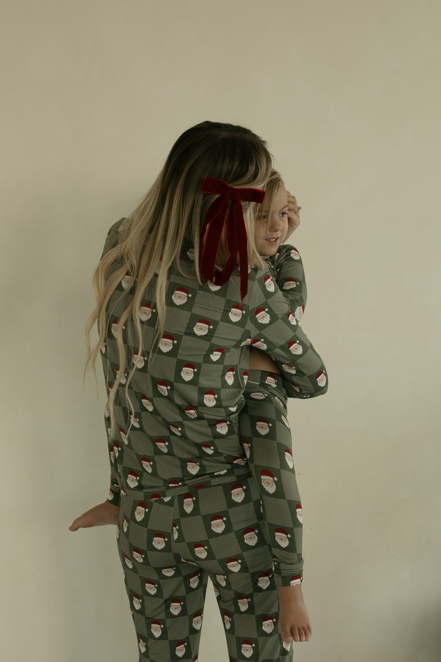 women’s bamboo pajamas // santa checkerboard (*comes in family matching*)