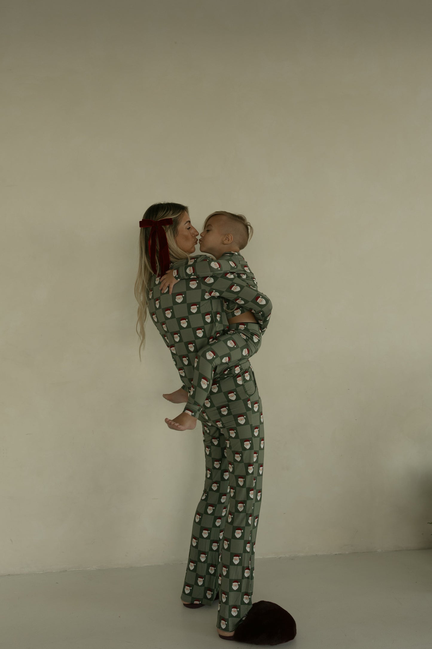 women’s bamboo pajamas // santa checkerboard (*comes in family matching*)
