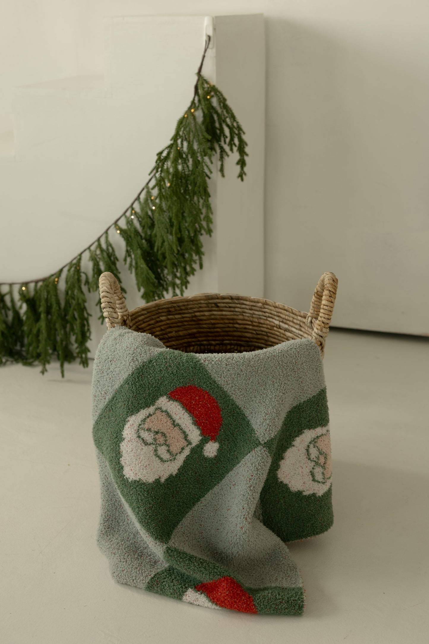 plush blanket // santa checkerboard