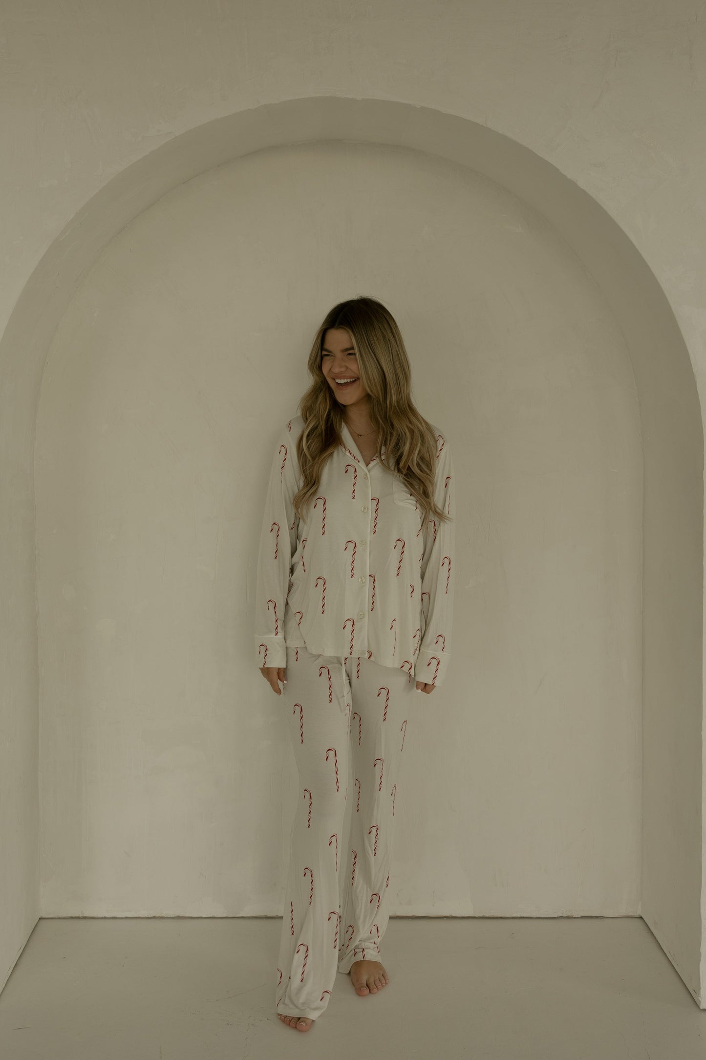 long sleeve women’s bamboo pajamas // candy cane (*comes in family matching*)