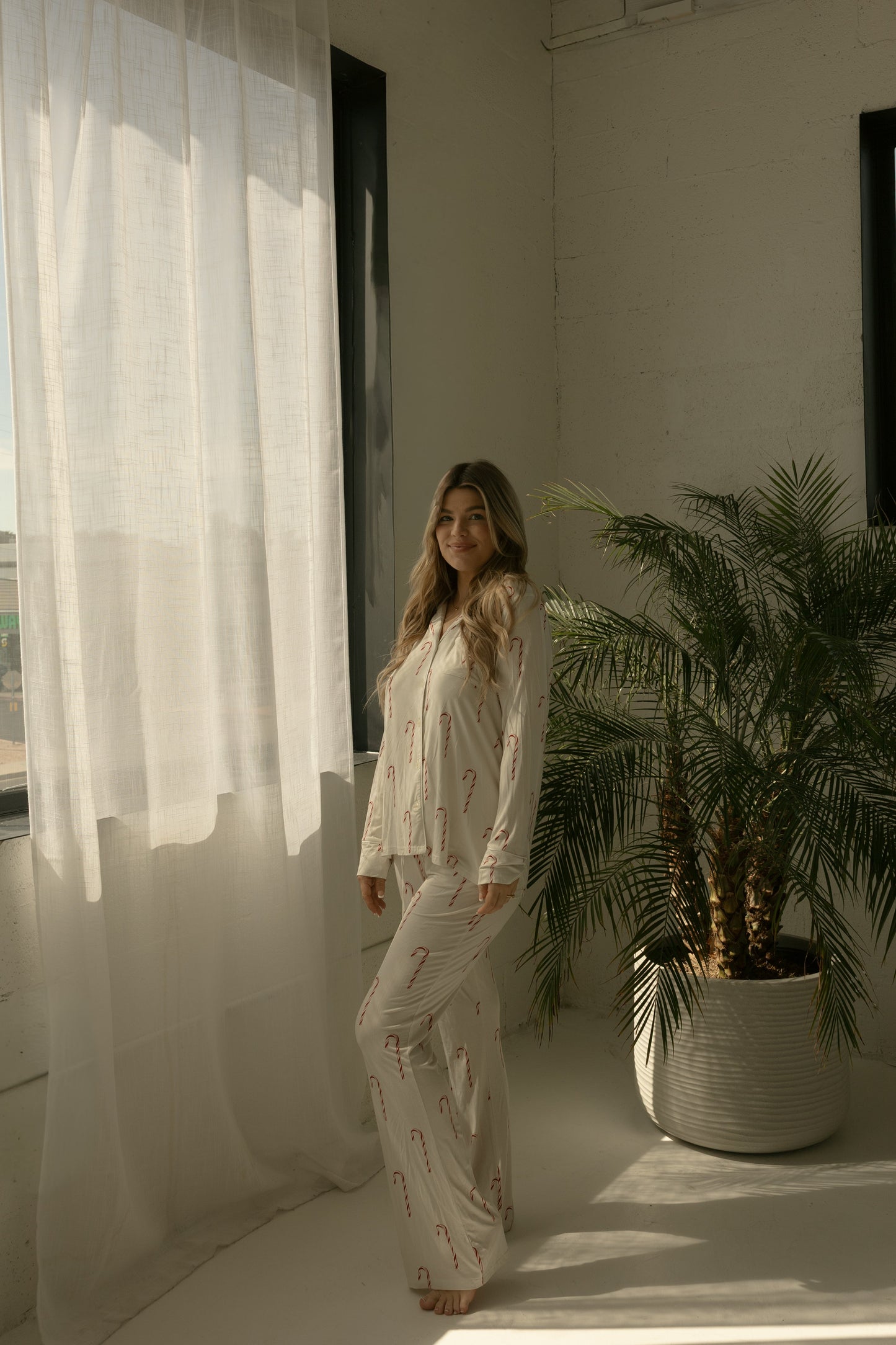 long sleeve women’s bamboo pajamas // candy cane (*comes in family matching*)