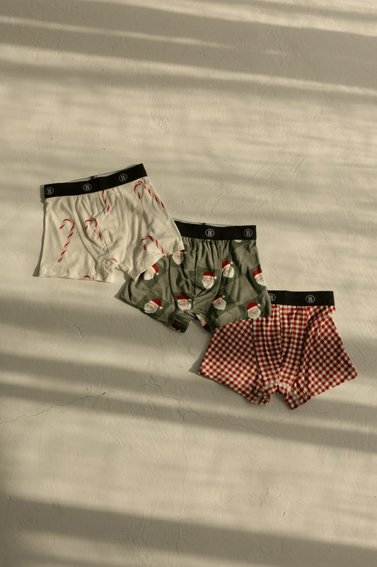 bamboo boxers // christmas 3 pack