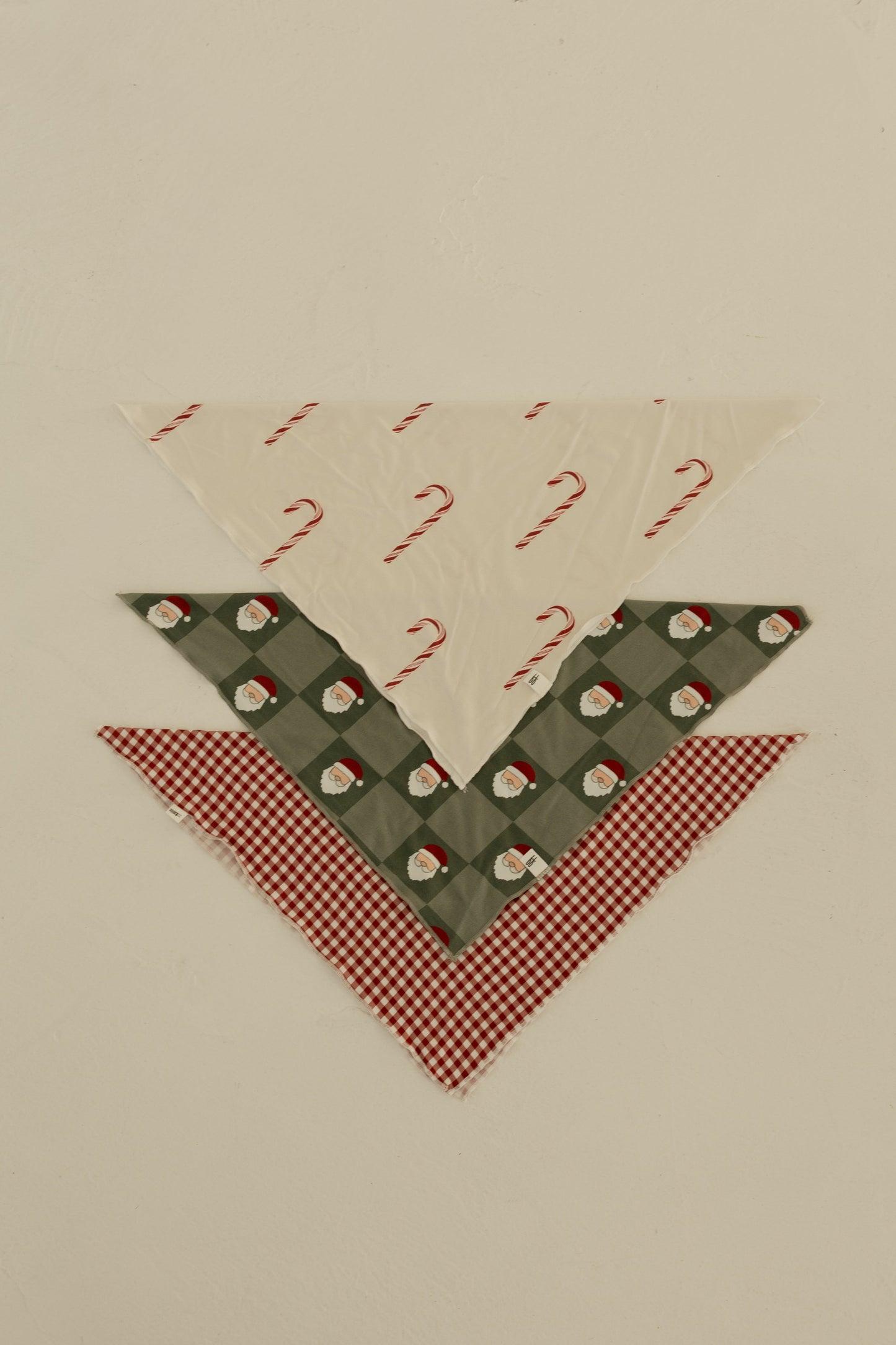 bamboo pet bandana // candy cane (*comes in family matching*)