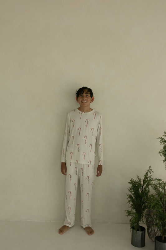 preteen straight leg bamboo pajamas // candy cane (*comes in family matching*)