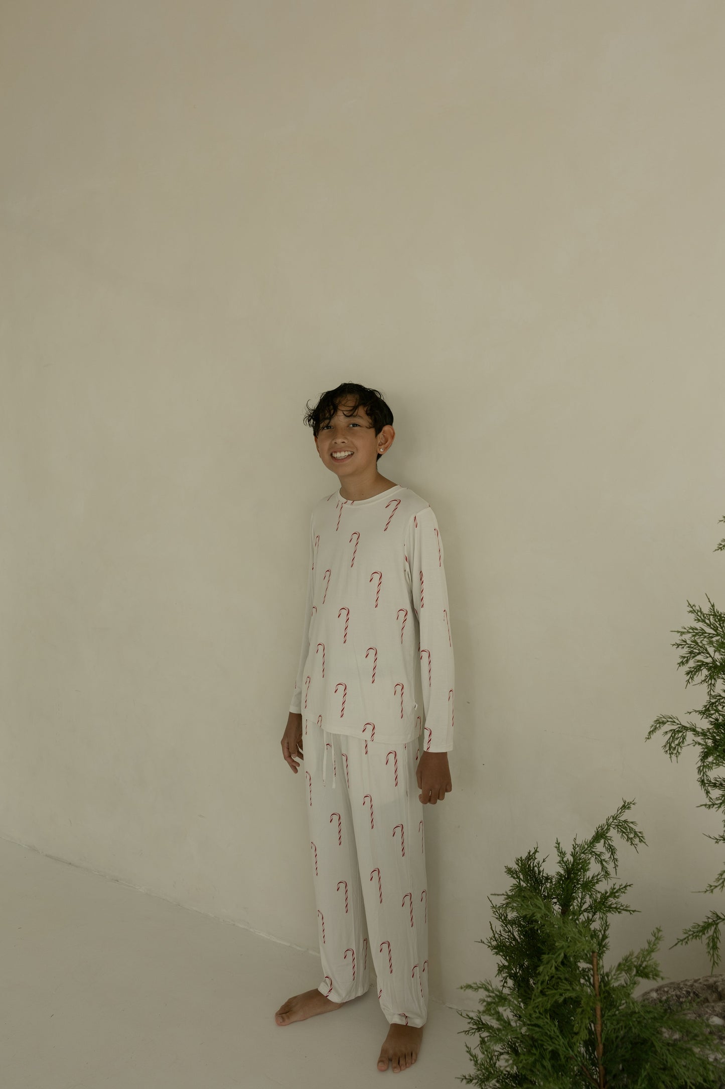 preteen straight leg bamboo pajamas // candy cane (*comes in family matching*)