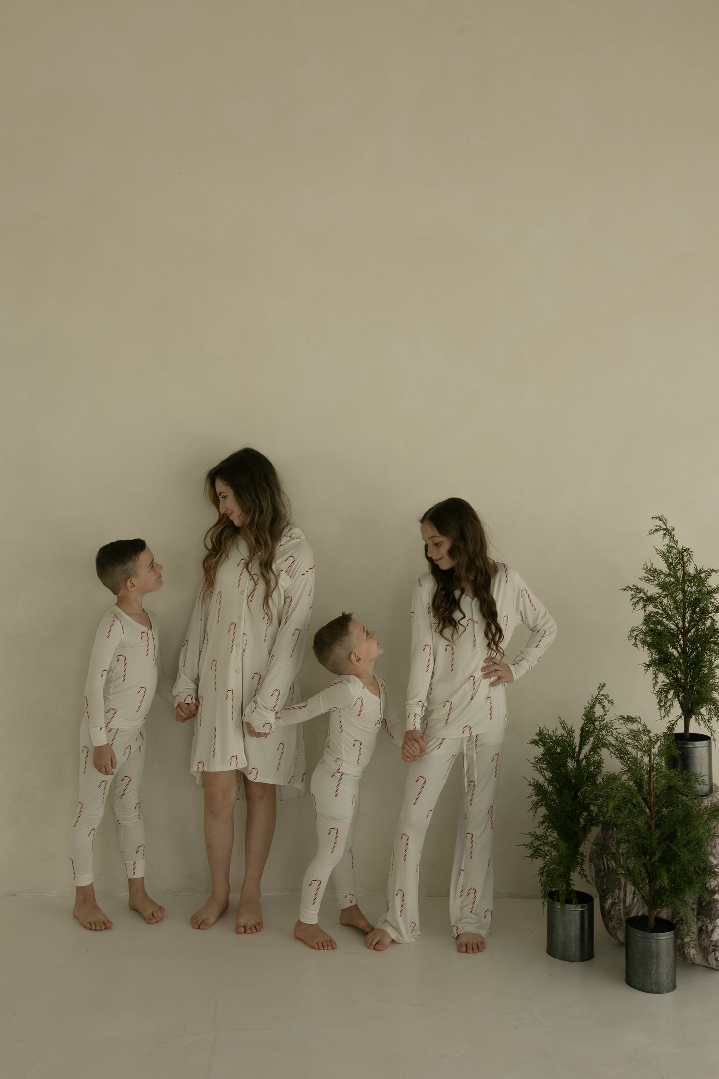 preteen flare bamboo pajamas // candy cane (*comes in family matching*)