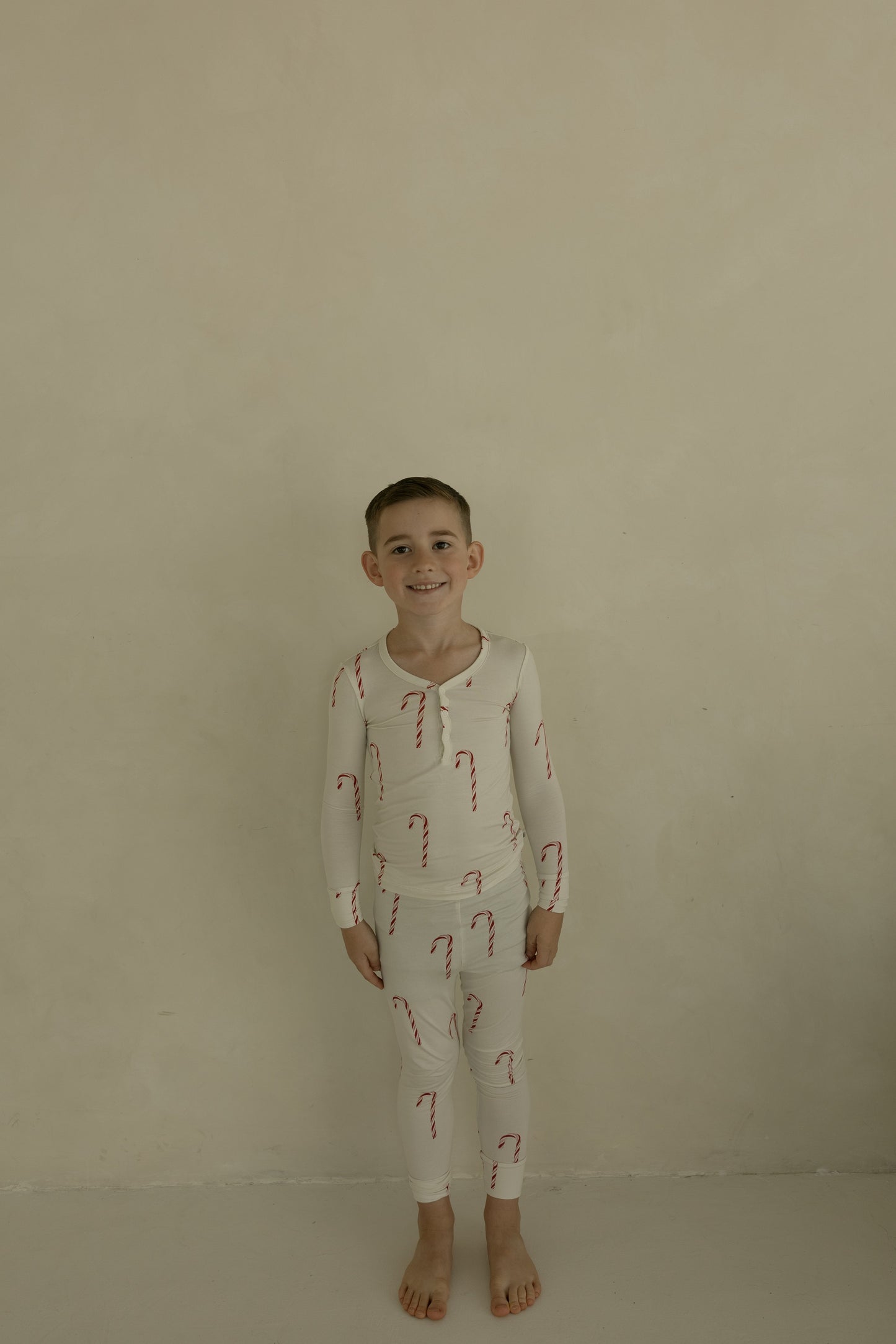 candy cane bamboo pajamas // LONG-SLEEVE TWO-PIECE SET (*comes in family matching*)