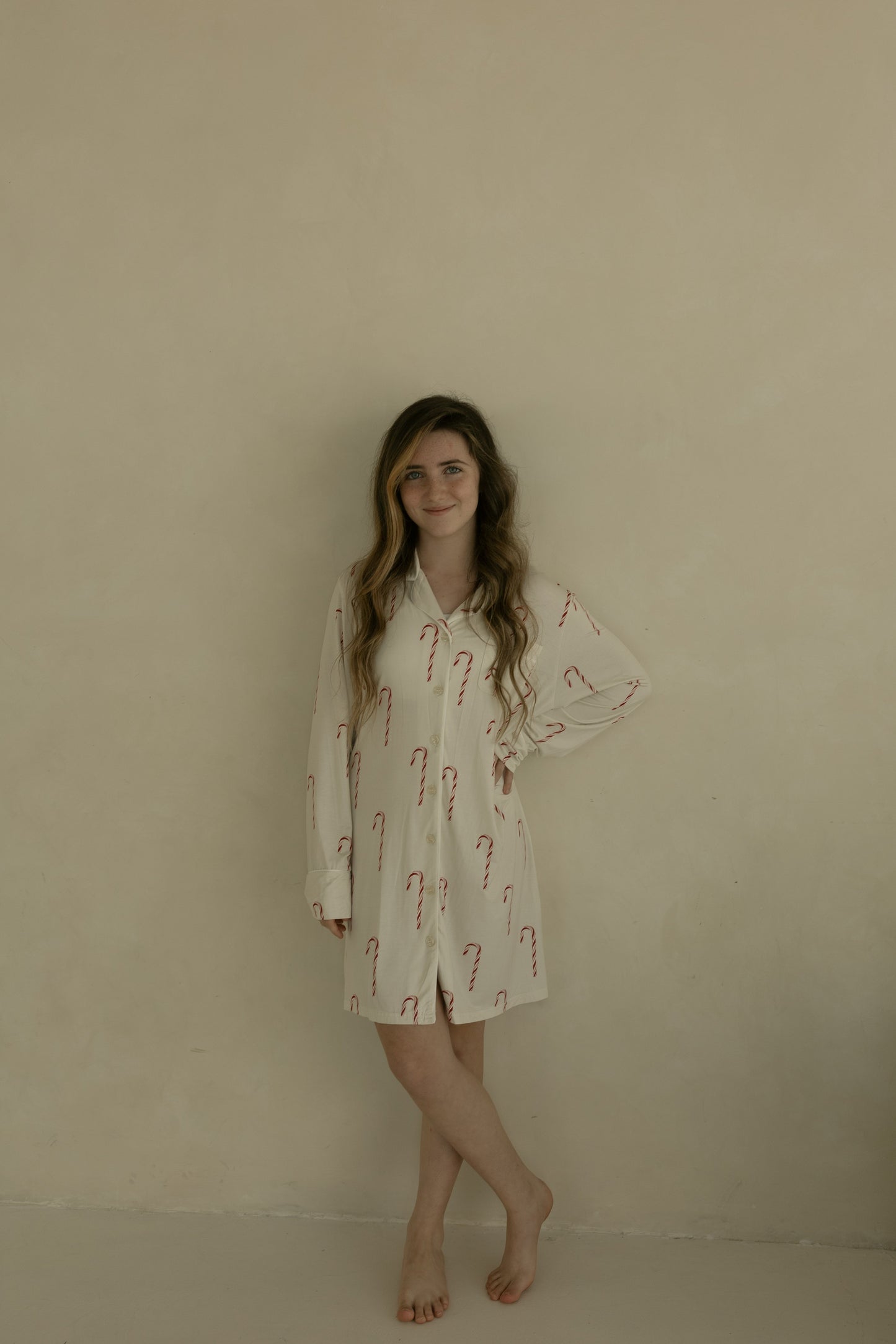 women’s bamboo sleeping dress // candy cane (*comes in family matching*)