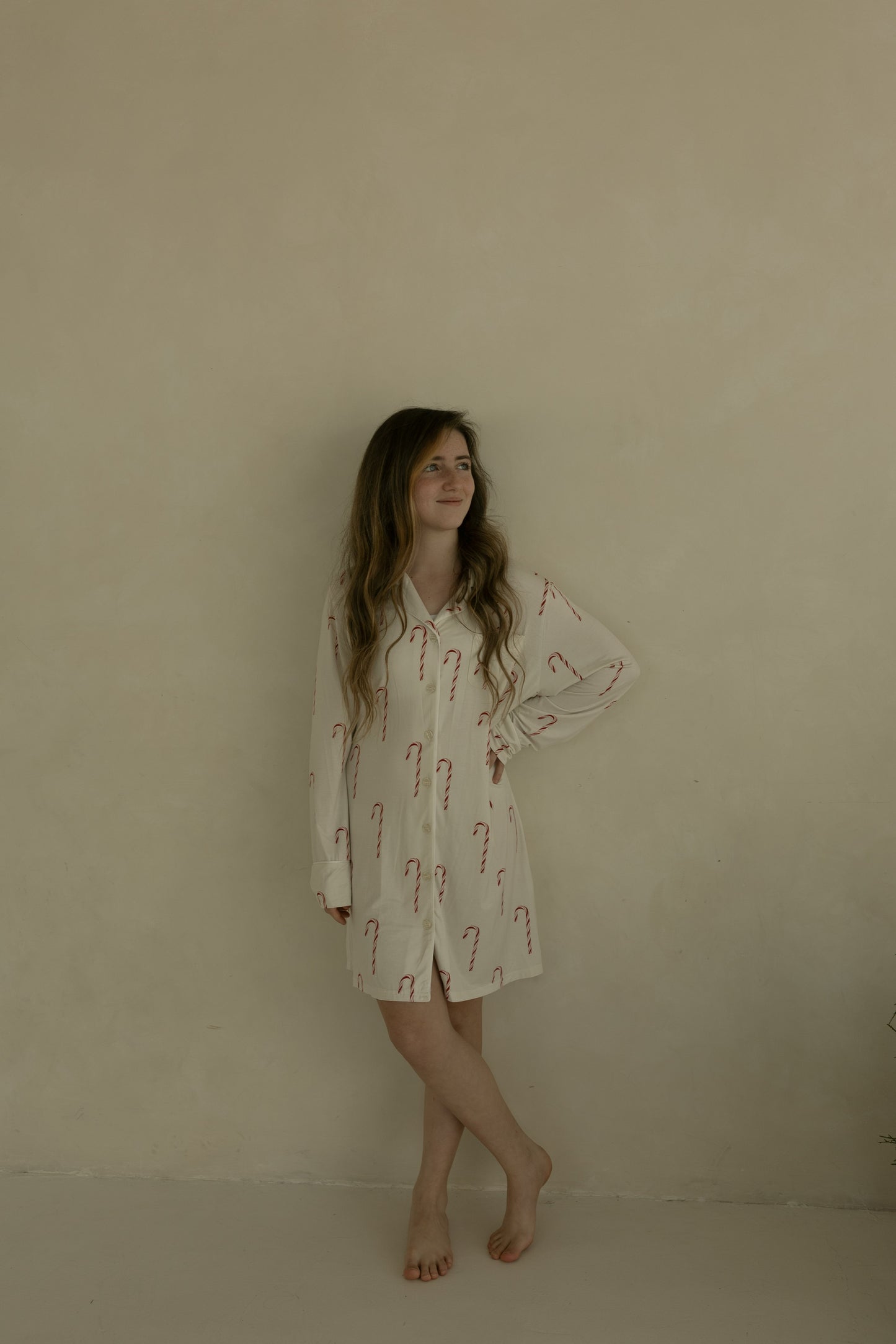 women’s bamboo sleeping dress // candy cane (*comes in family matching*)