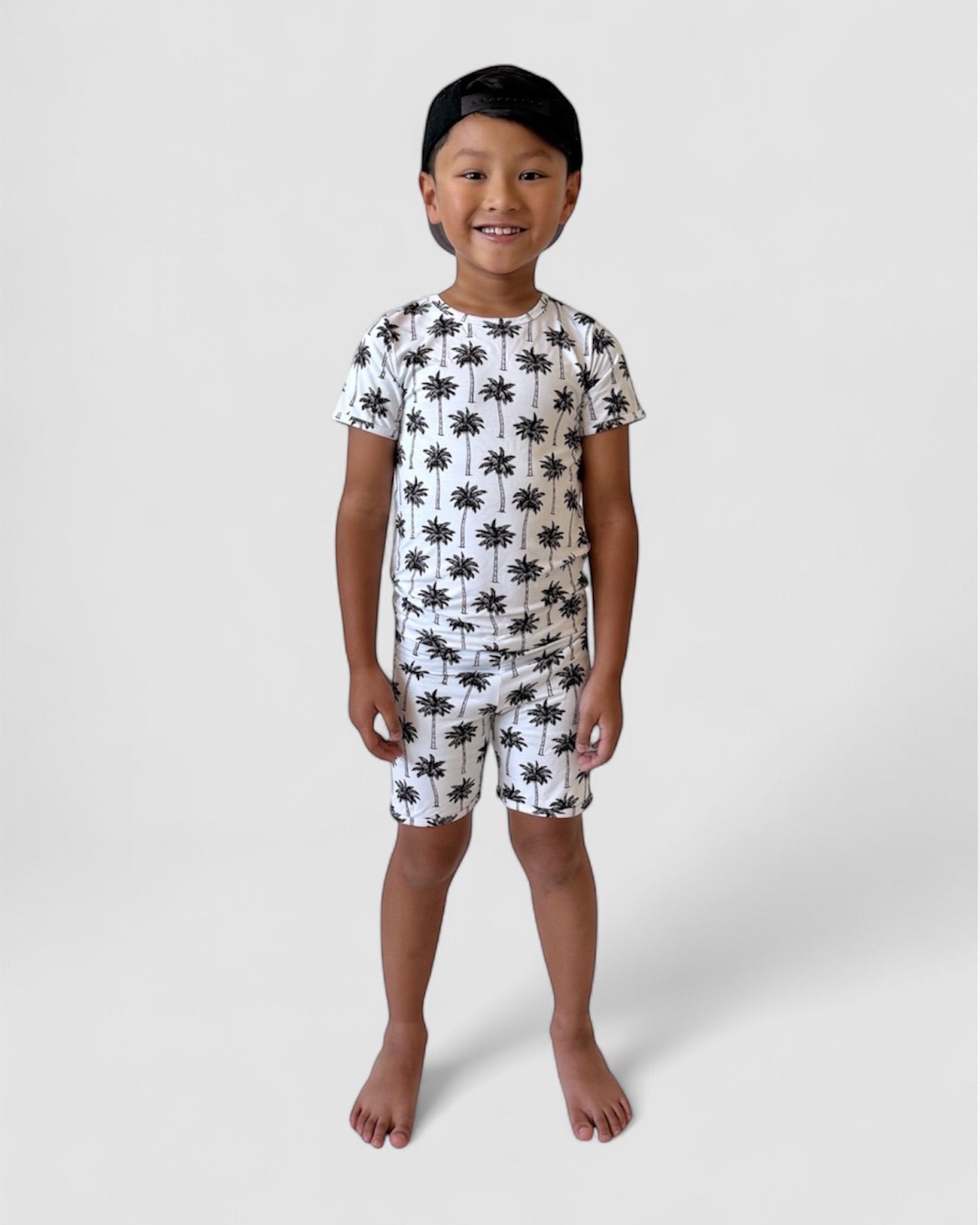 white palm bamboo pajamas // SHORTS SET (sizing up to 8/9)