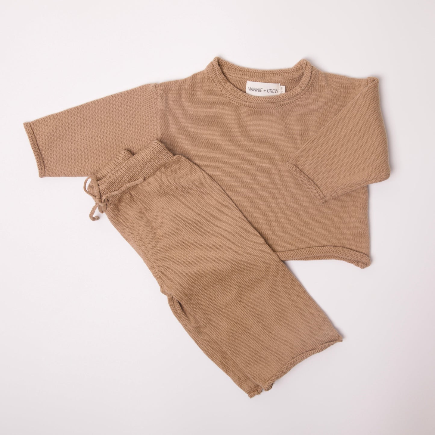 quincy knit set // camel