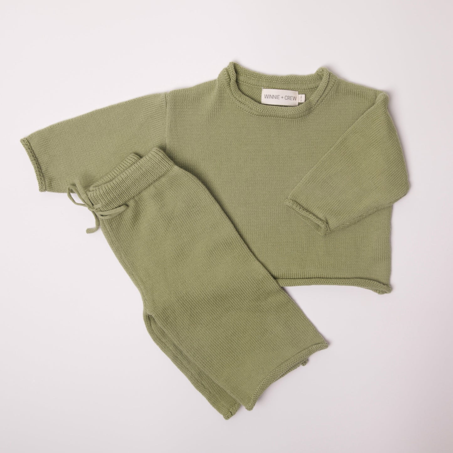 quincy knit set // green