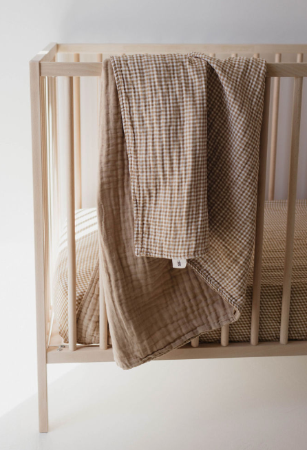 muslin quilt // golden gingham