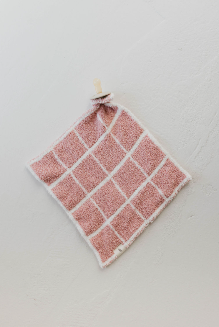 pacifier lovey // cotton candy grid