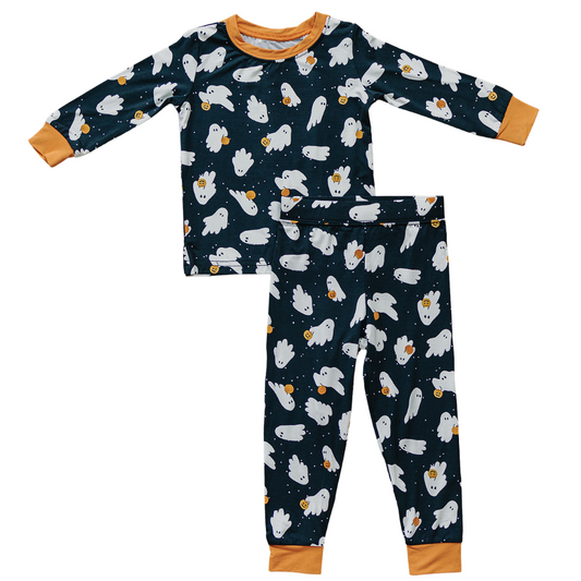 ghosts bamboo pajamas // LONG-SLEEVE TWO-PIECE SET (*available in extended sizing*)