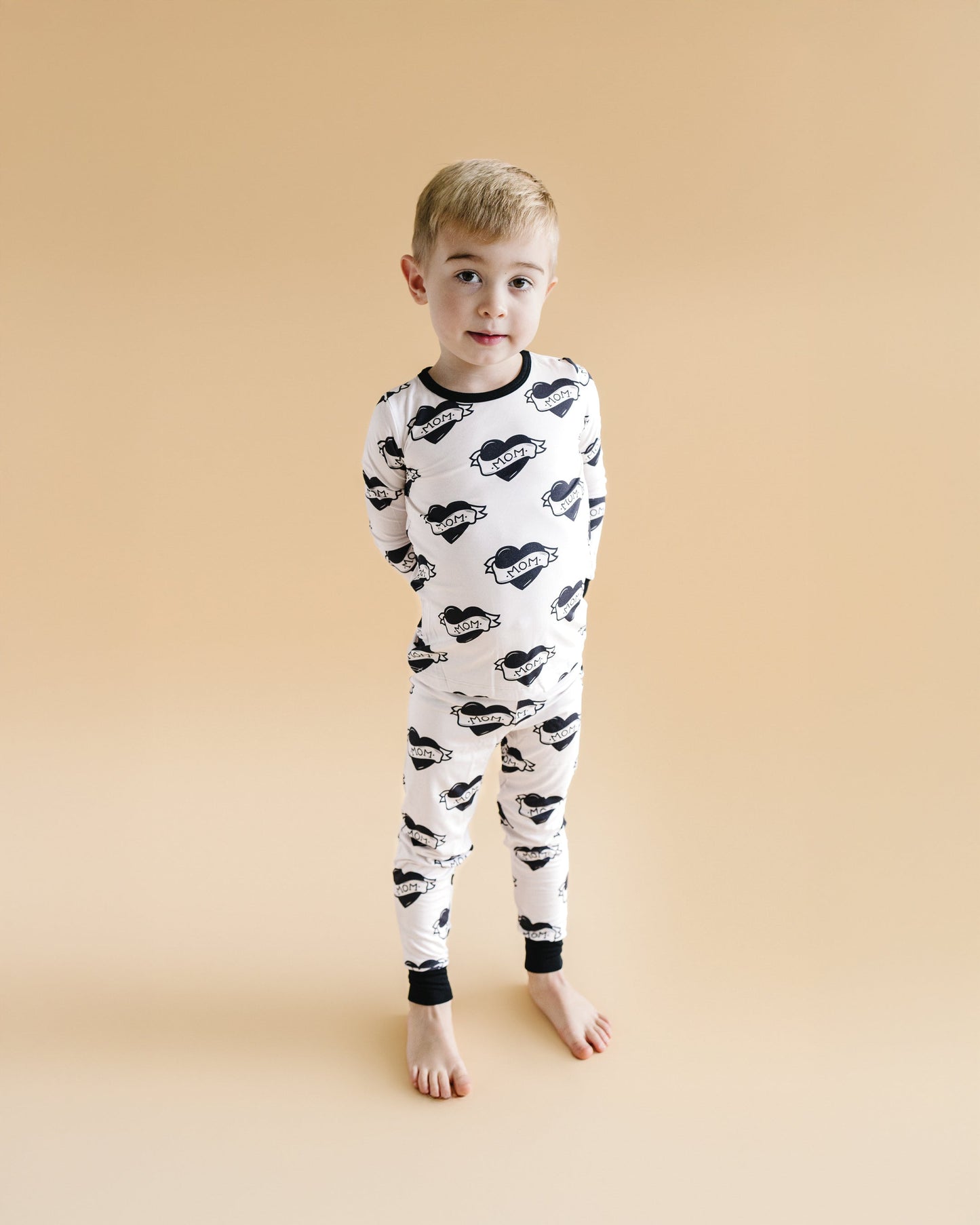 mom tattoo bamboo pajamas // LONG-SLEEVE TWO-PIECE SET (sizing up to 8/9y)