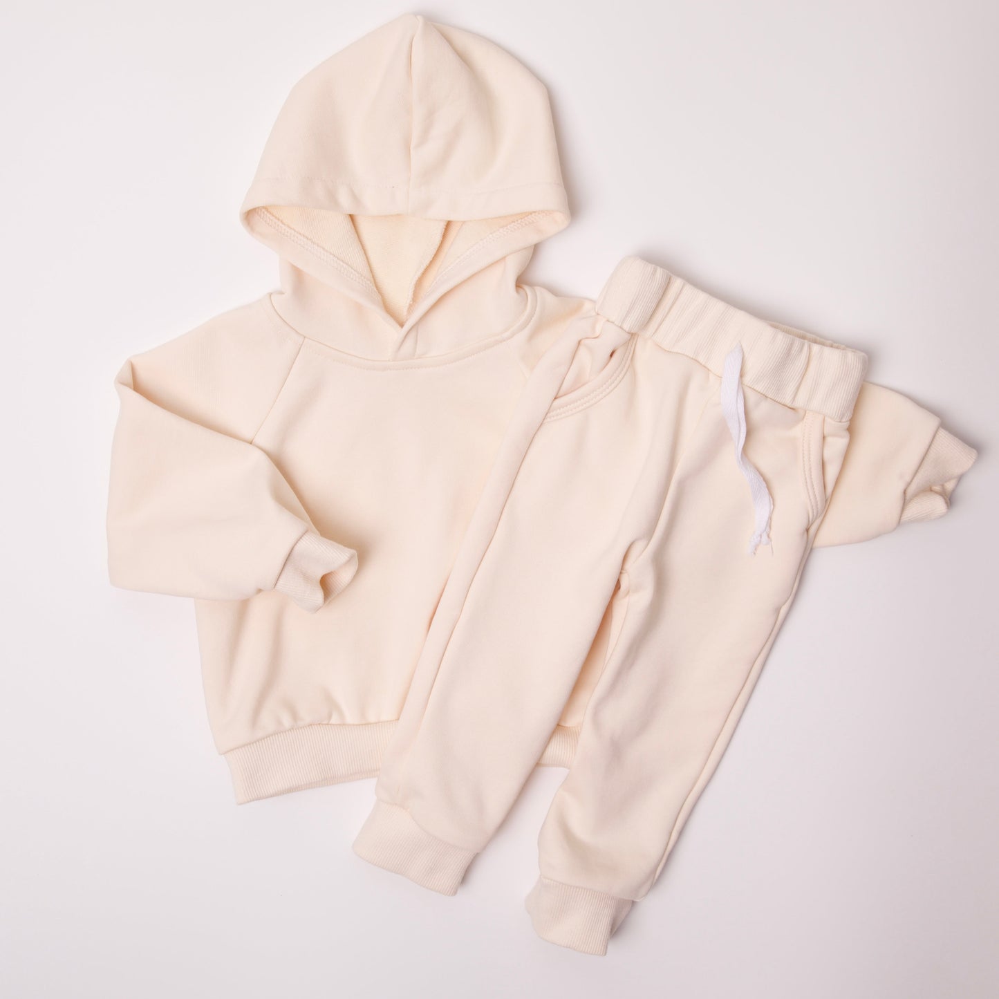 decker hooded set // cream