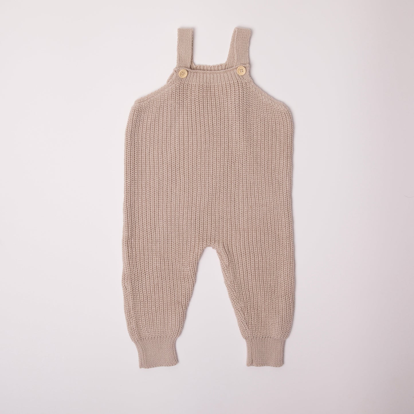 knit overalls // cream