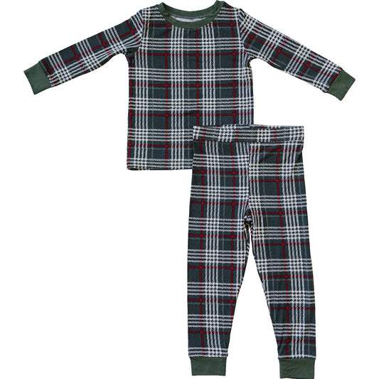 green plaid bamboo pajamas // LONG-SLEEVE TWO-PIECE SET (*available in extended sizing*)