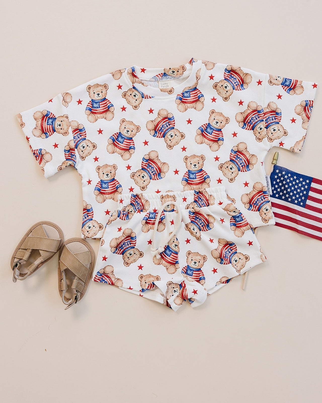 shorts set // american bear