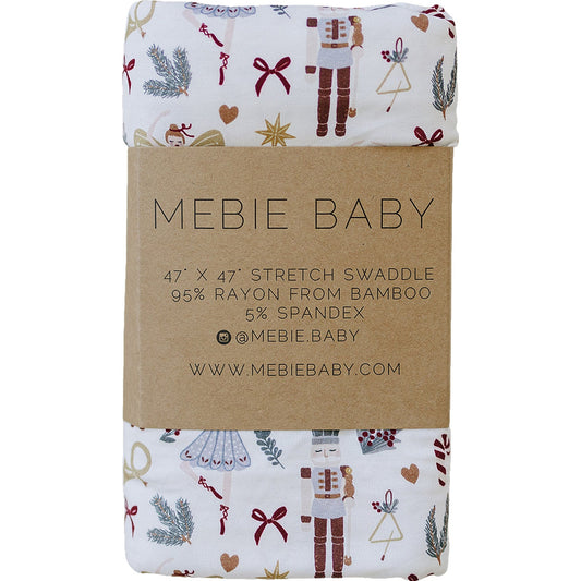 bamboo stretch swaddle // red nutcracker