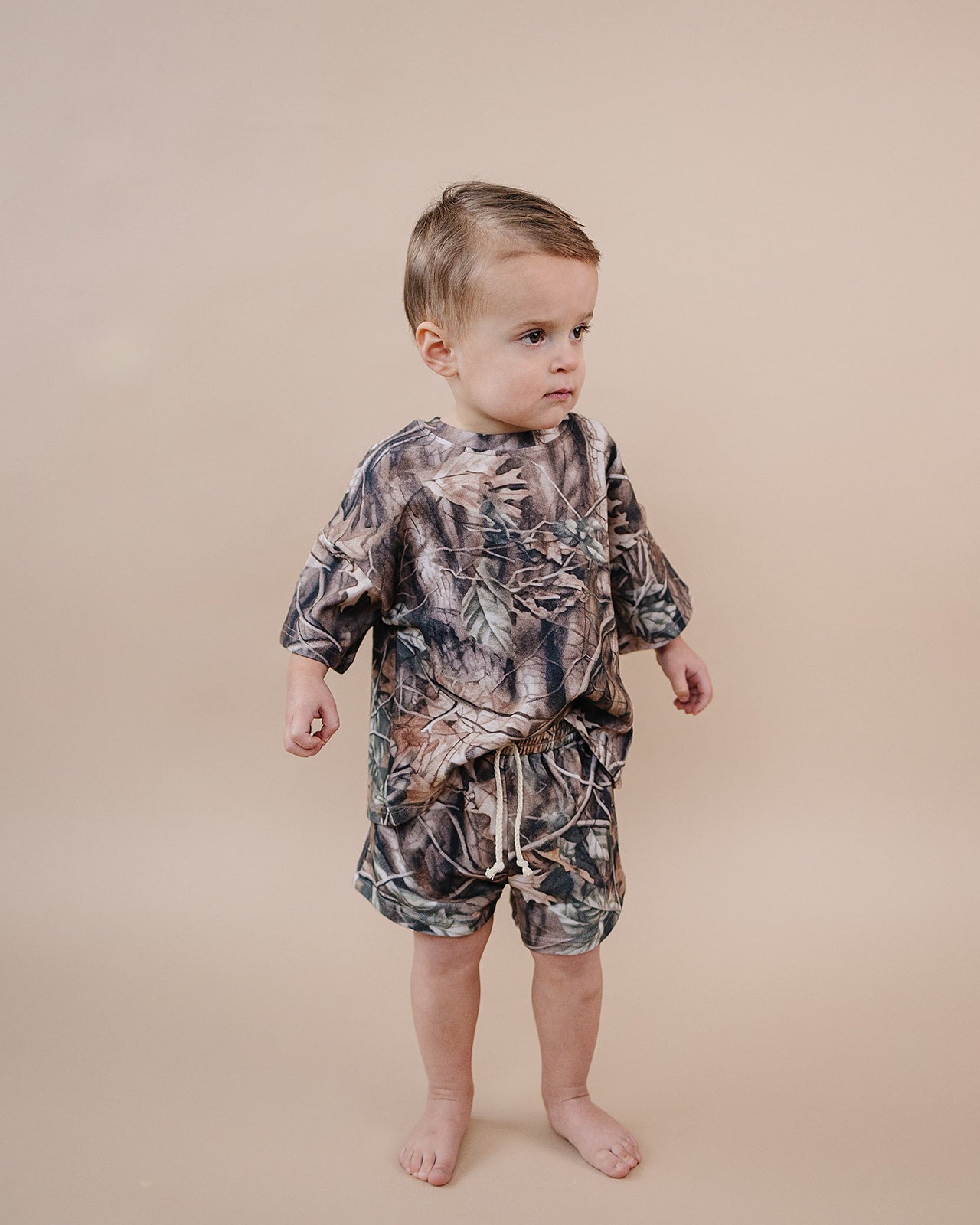 shorts set // brown camo