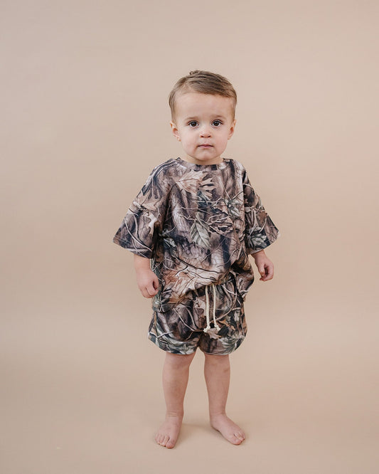 shorts set // brown camo