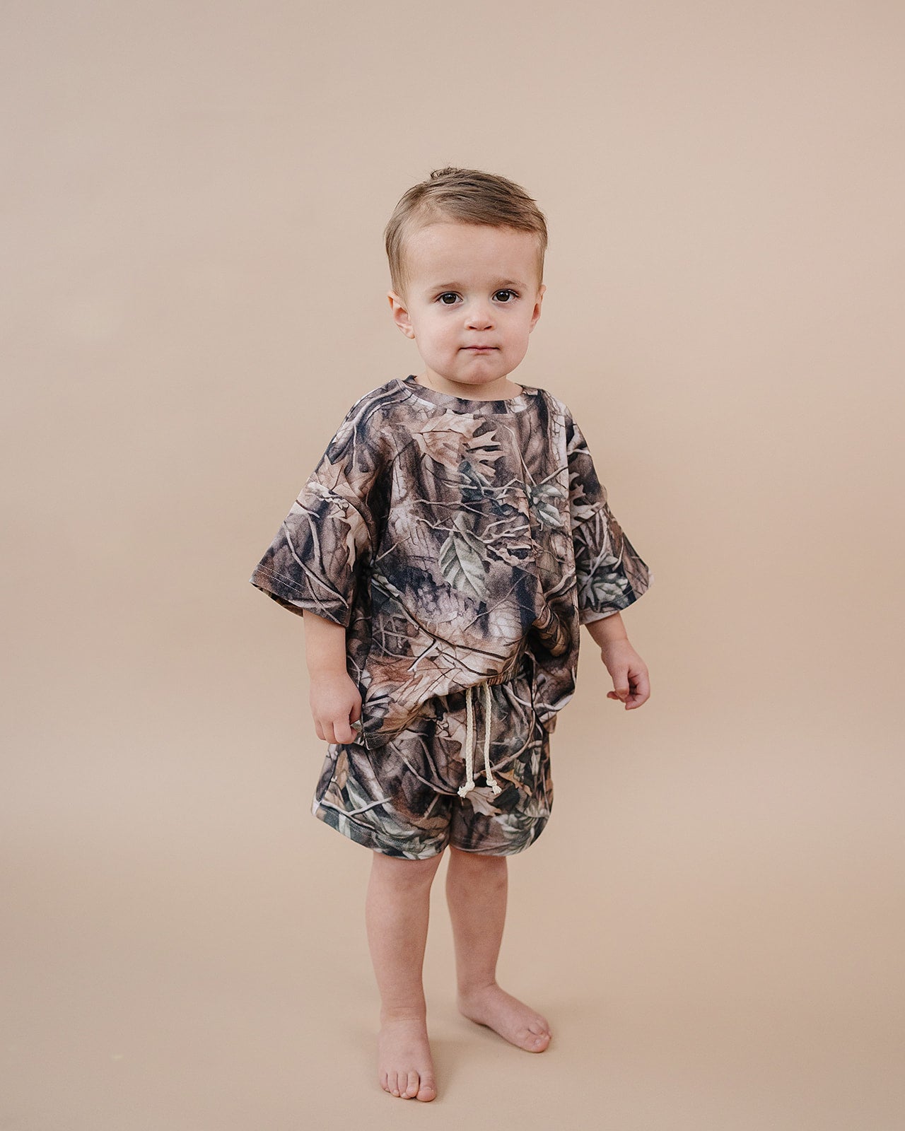 shorts set // brown camo