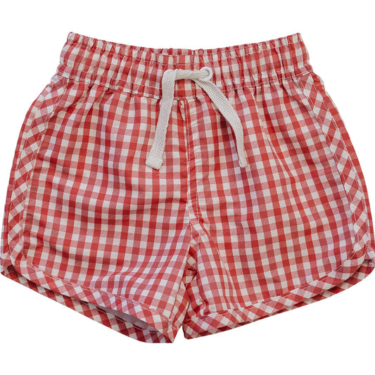 gingham swim shorts