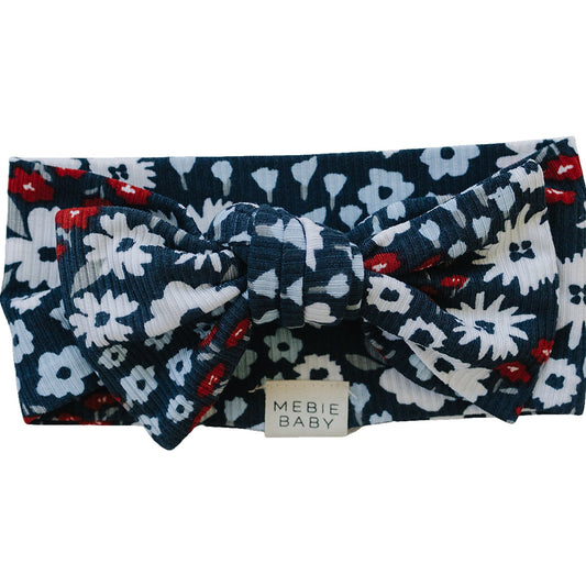 ribbed bamboo head wrap // americana floral