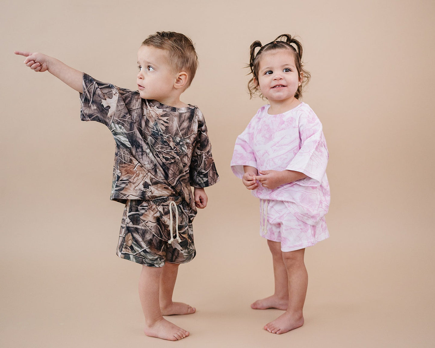 shorts set // brown camo