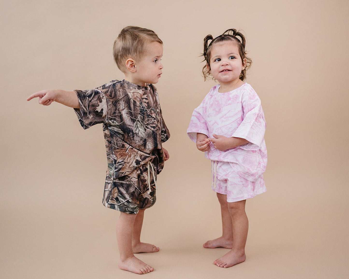 shorts set // brown camo