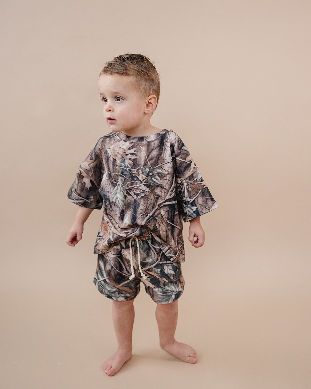 shorts set // brown camo