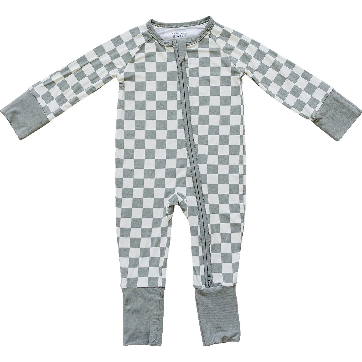 light green checkered bamboo pajamas // ZIPPY